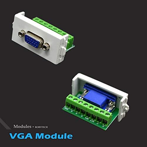 Nástenná doska s konektorom 2 x 2,1 A USB nabíjačky + VGA Keystone modulárne konektory Jack zásuvka biele ozdobné