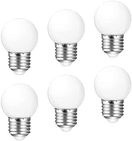 Poinivo 1W LED nočná Žiarovka, E26 G45/G14 1W LED žiarovky, malé žiarovky s nízkym príkonom, 3000k mäkká biela,