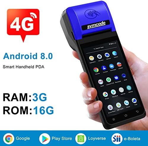 POS PDA tlačiareň účteniek 58mm termálna tlačiareň s Android 8.0 OS 5.5 palcový dotykový displej.Skenujte čiarové kódy 1D/2D / QR. Podpora 4G: FDD-LTE, TD-LTE 3G: WCDMA 2G: GSM,GPRS Hot spot Bluetooth.3GB Ram + 16GB ROM