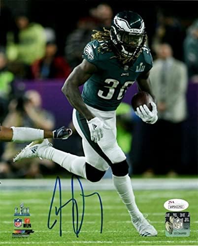 Jay Ajayi Super Bowl LII 52 Eagles podpísané / podpísané fotografie 8x10 JSA 135501-podpísané fotografie NFL