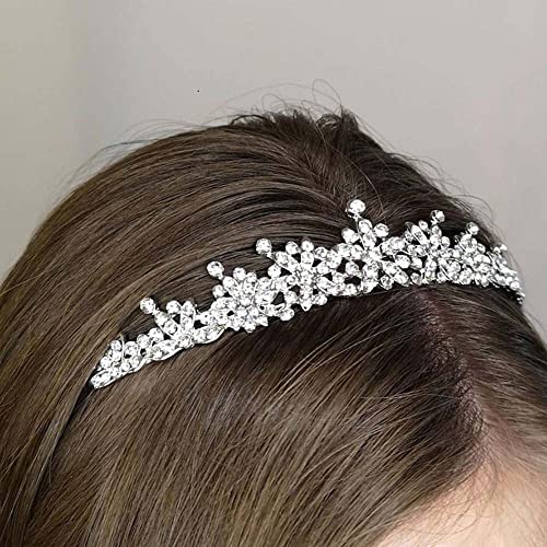 Crystal Tiara Crown pre ženy Svadobné vlasové ozdoby na narodeninovú súťaž Svadobný ples Ženy Dievčatá vlasové