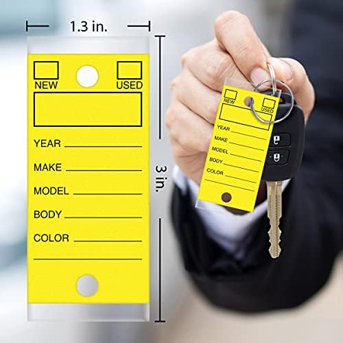 Versa-Tagy Key & amp; systém riadenia zásob 250 žlté kľúčové tagy a krúžky Plus 100 Žltá Kleer-Bak okno Stock